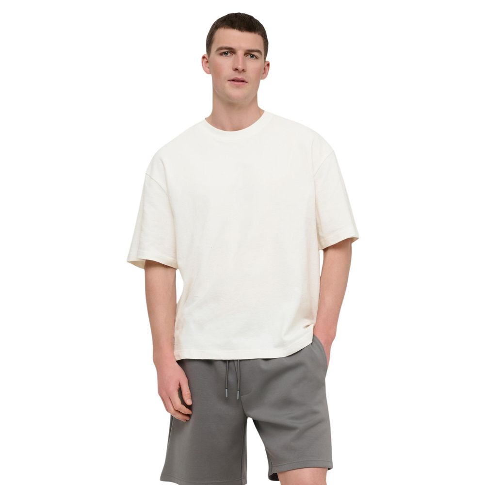 Only & Sons Cremefarbenes Baumwoll-T-Shirt