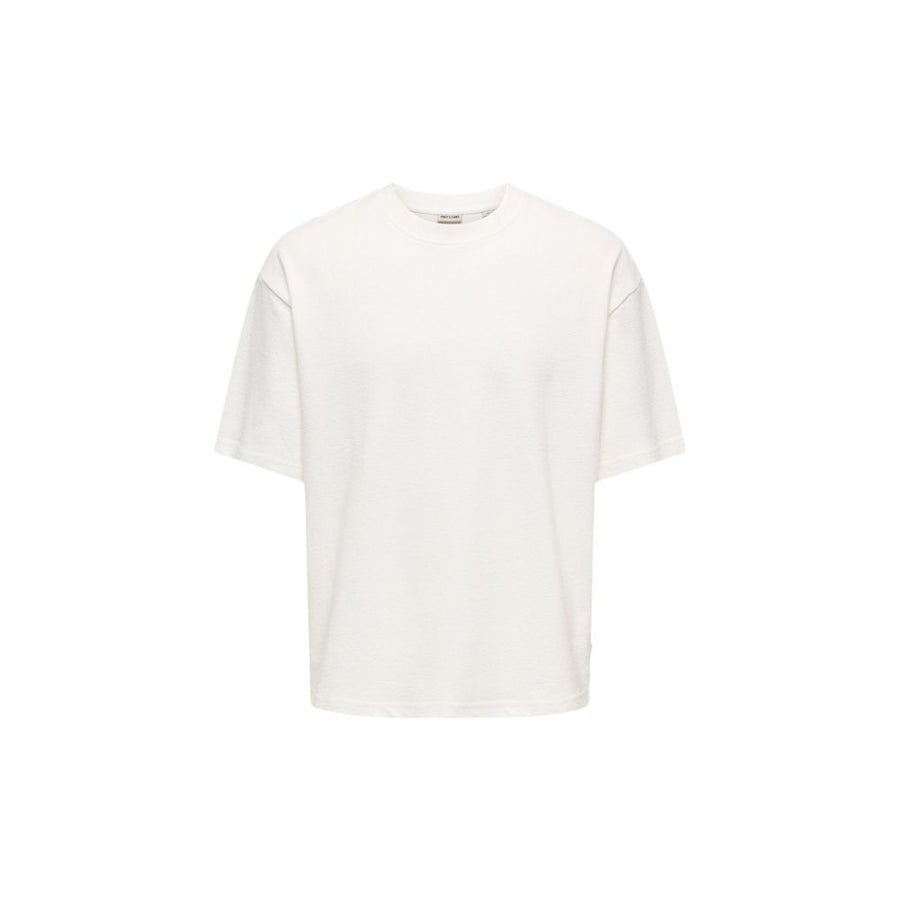 Only & Sons Cream Cotton T-Shirt