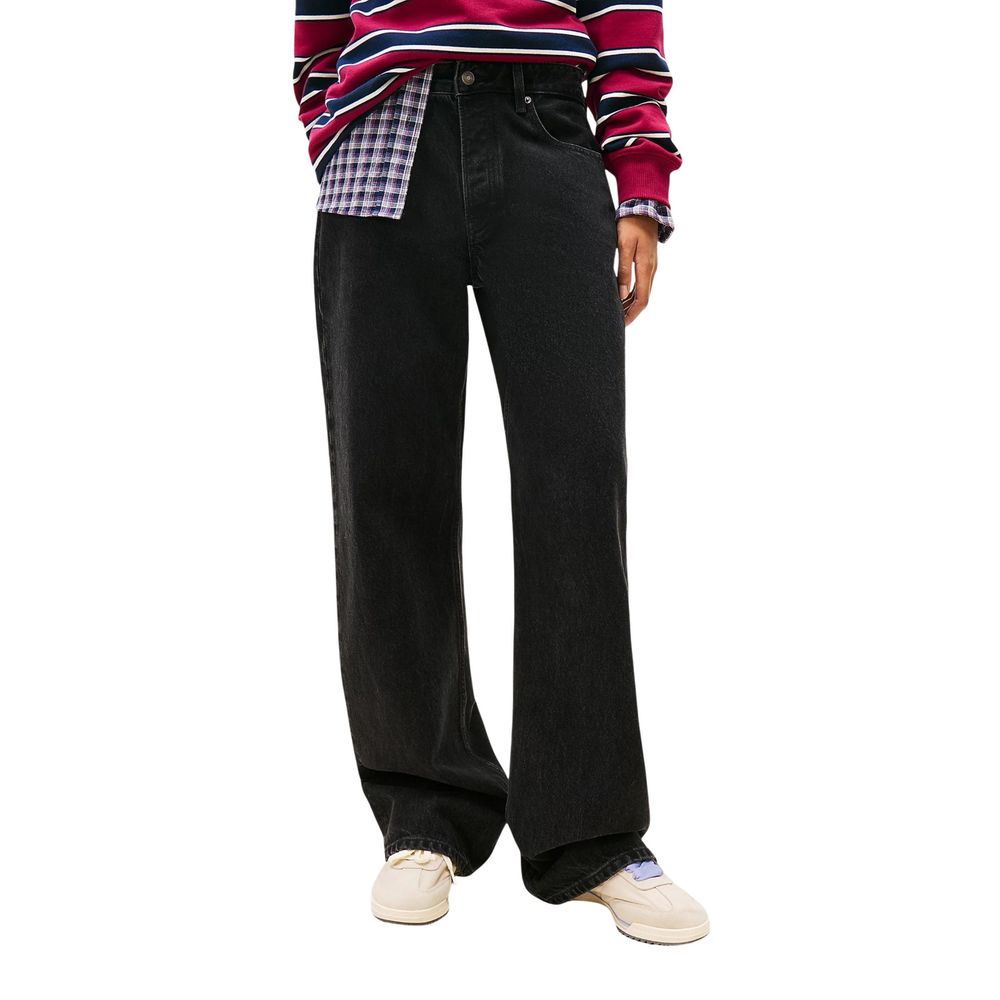 Tommy Hilfiger Jeans Schwarze Bootcut-Jeans aus recycelter Baumwolle