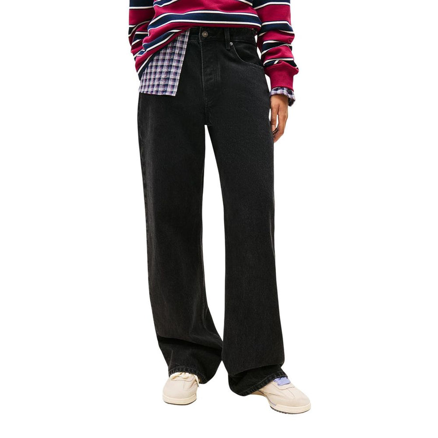 Tommy Hilfiger Jeans Schwarze Bootcut-Jeans aus recycelter Baumwolle