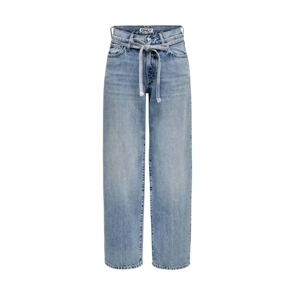 Only Hellblaue Bootcut-Jeans aus Baumwolle