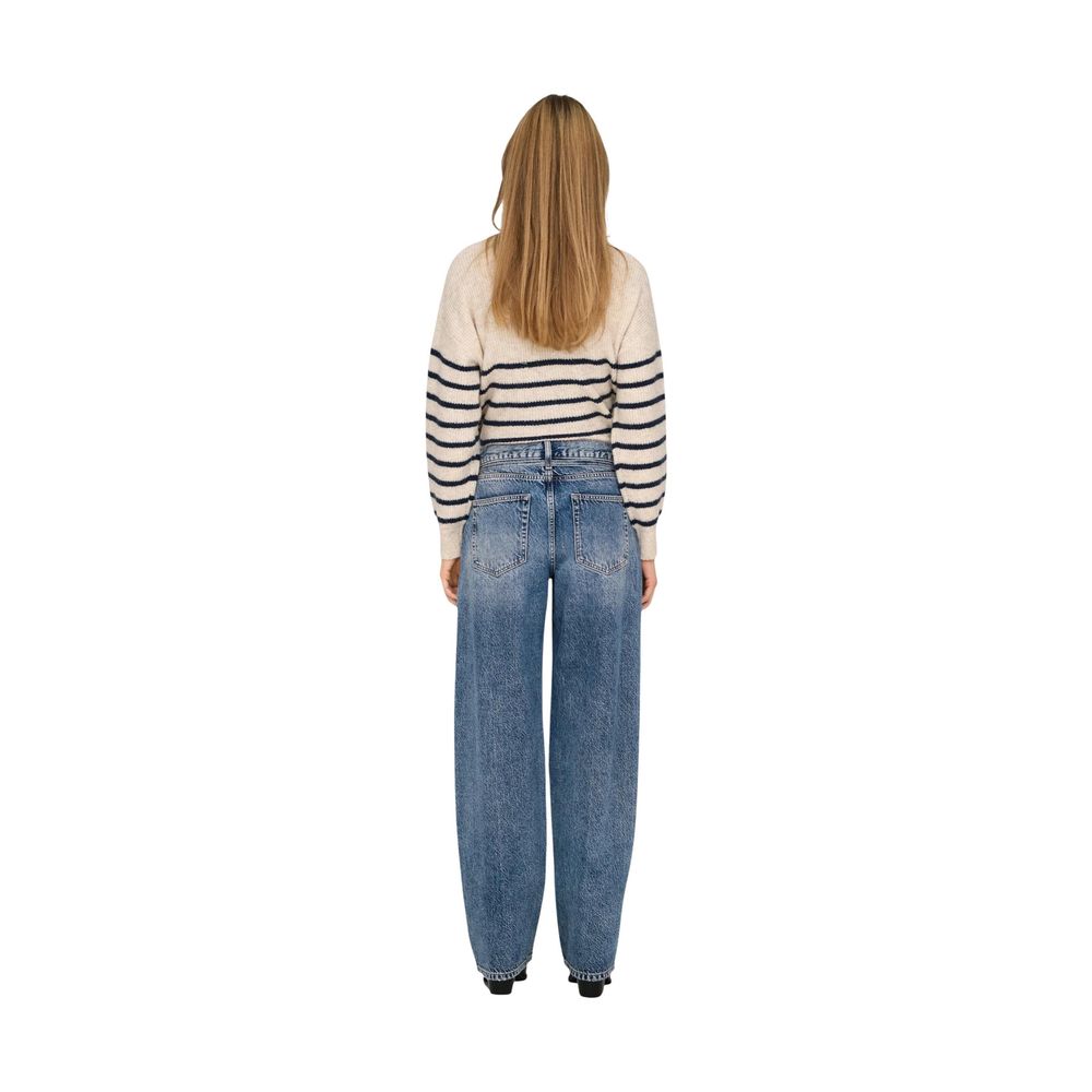 Only Hellblaue Bootcut-Jeans aus Baumwolle
