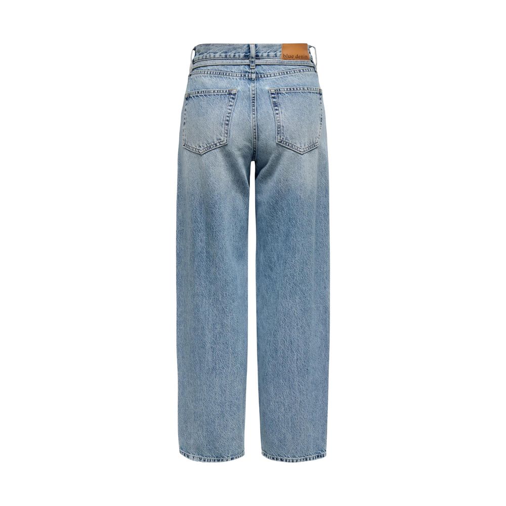 Only Hellblaue Bootcut-Jeans aus Baumwolle