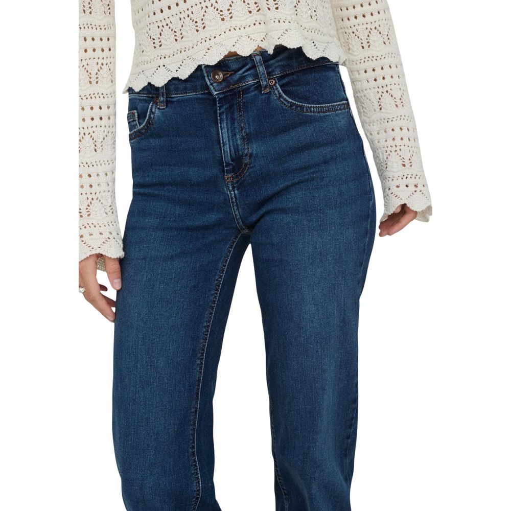 Only Blaue Bootcut-Jeans aus Baumwolle