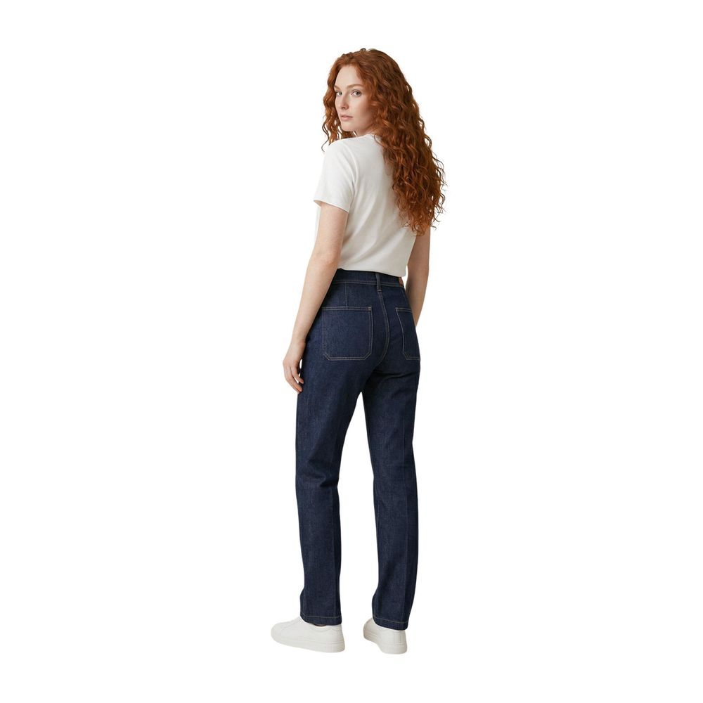 Replay Blaue Baumwoll-Mom-Jeans