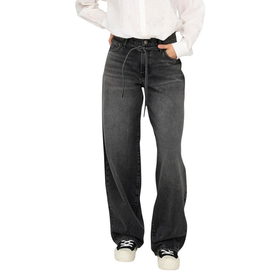 Only Schwarze Mom-Jeans aus recycelter Baumwolle