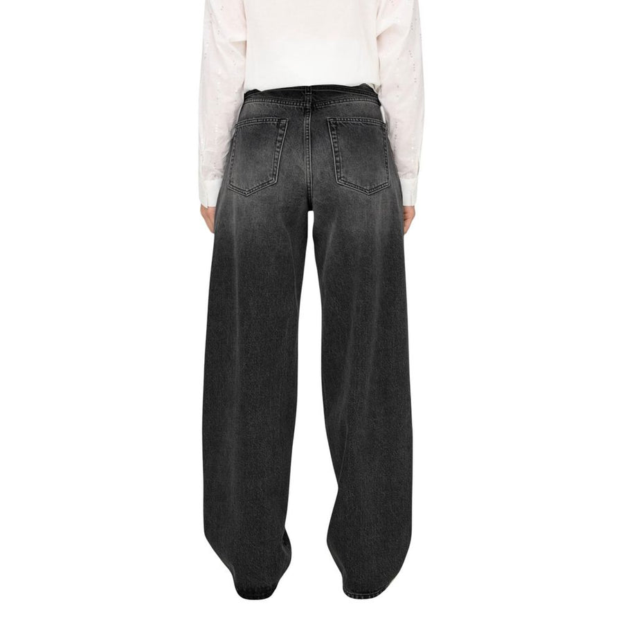 Only Schwarze Mom-Jeans aus recycelter Baumwolle