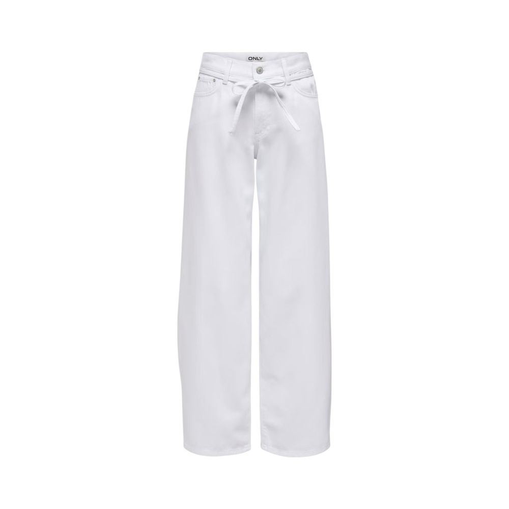 Only Weiße Baumwoll-Mom-Jeans