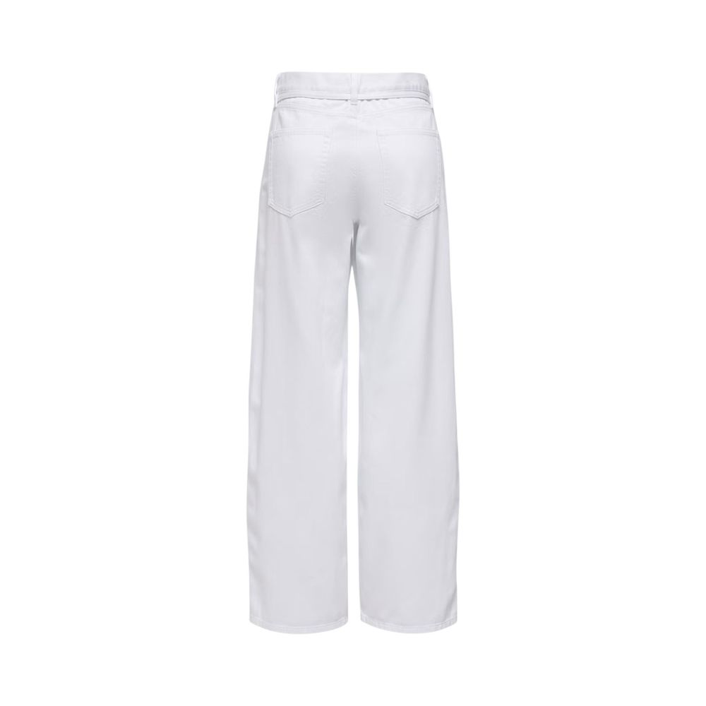 Only Weiße Baumwoll-Mom-Jeans