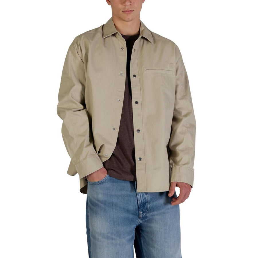 Calvin Klein Jeans Beige Baumwolljacke in voller Länge