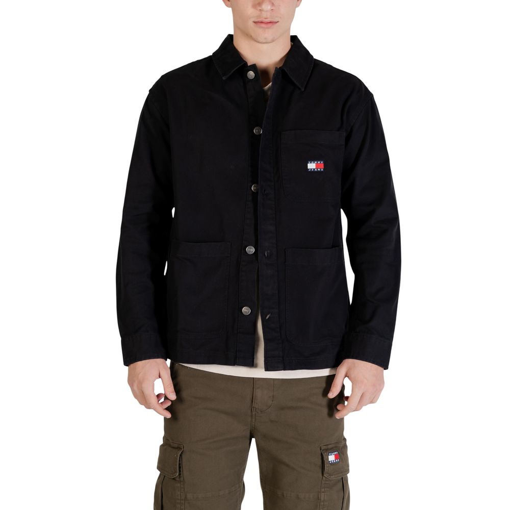 Tommy Hilfiger Jeans Schwarze Jacke aus recycelter Baumwolle