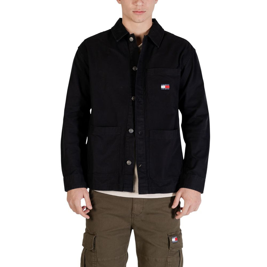 Tommy Hilfiger Jeans Schwarze Jacke aus recycelter Baumwolle