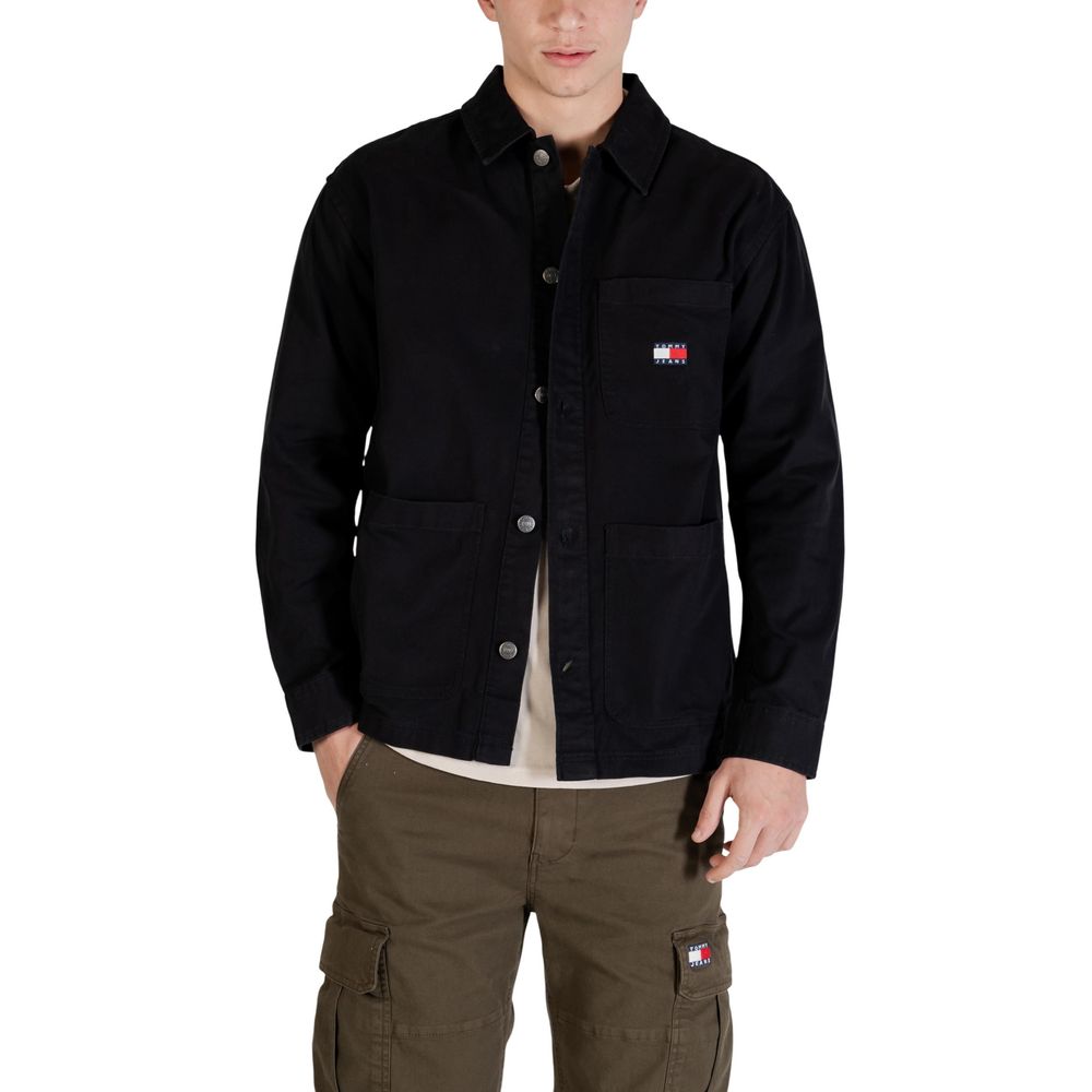 Tommy Hilfiger Jeans Schwarze Jacke aus recycelter Baumwolle