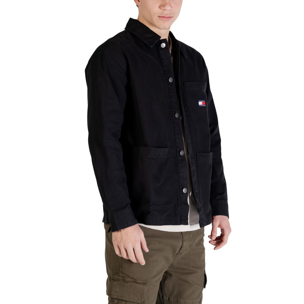 Tommy Hilfiger Jeans Schwarze Jacke aus recycelter Baumwolle