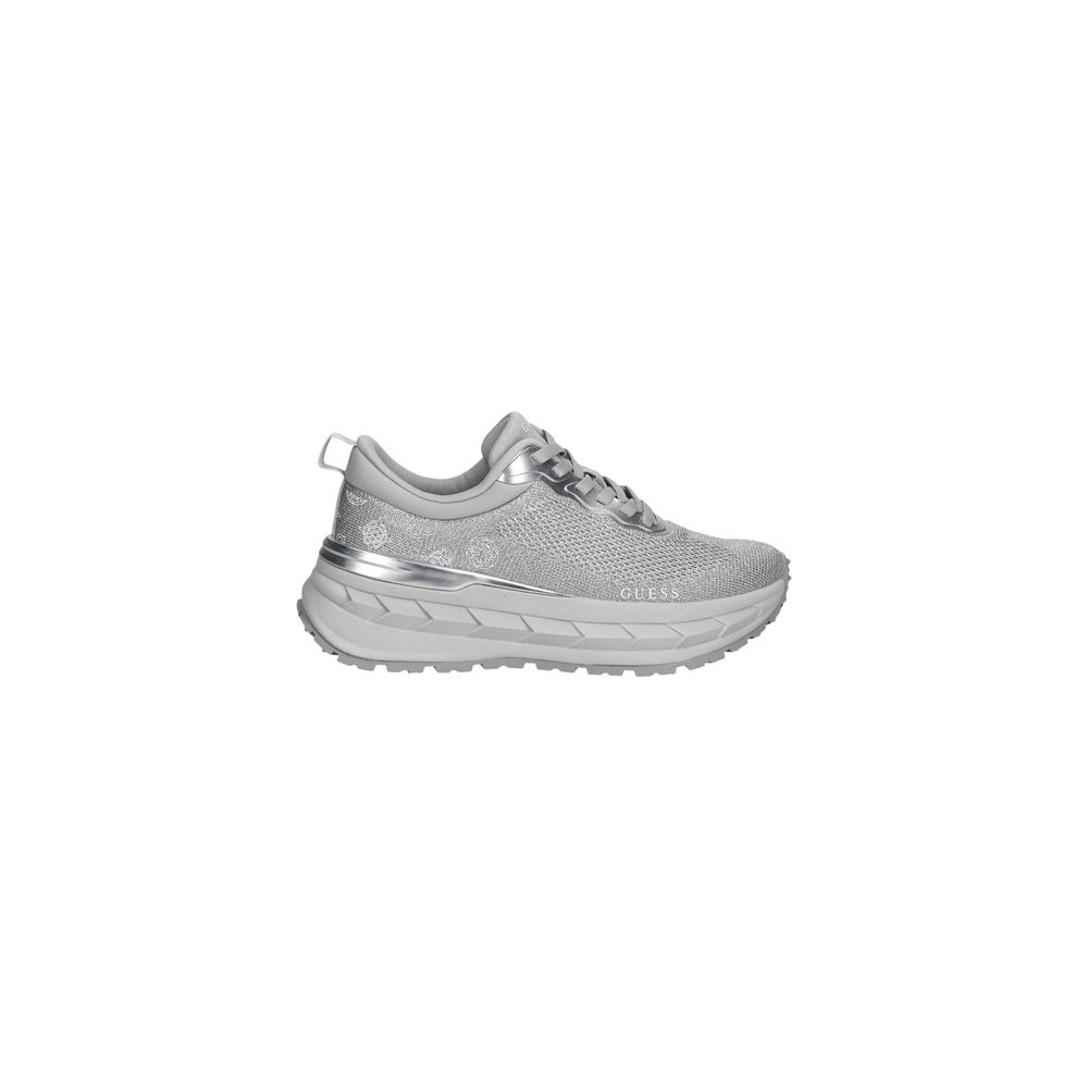 Guess Silberne Chunky Sneaker aus Polyester