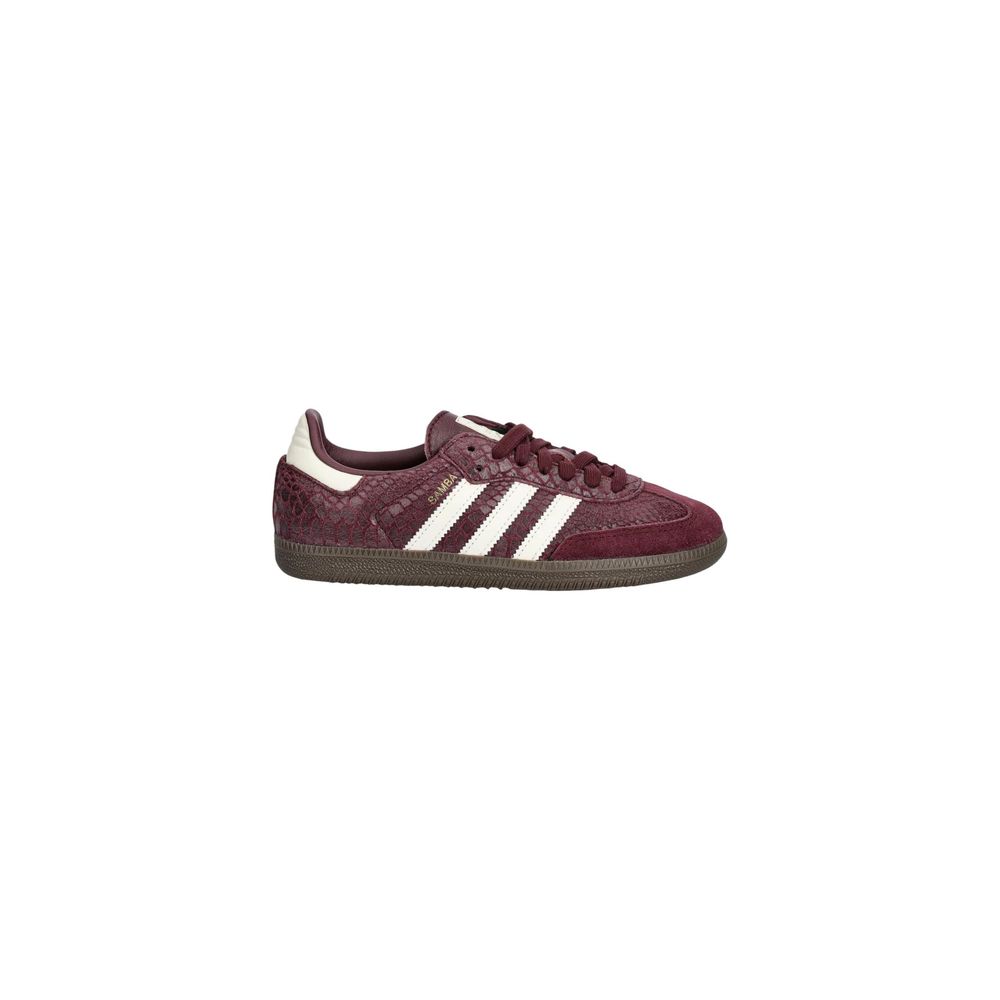 Adidas Originals Sneakers aus bordeauxfarbenem Leder mit niedrigem Schaft
