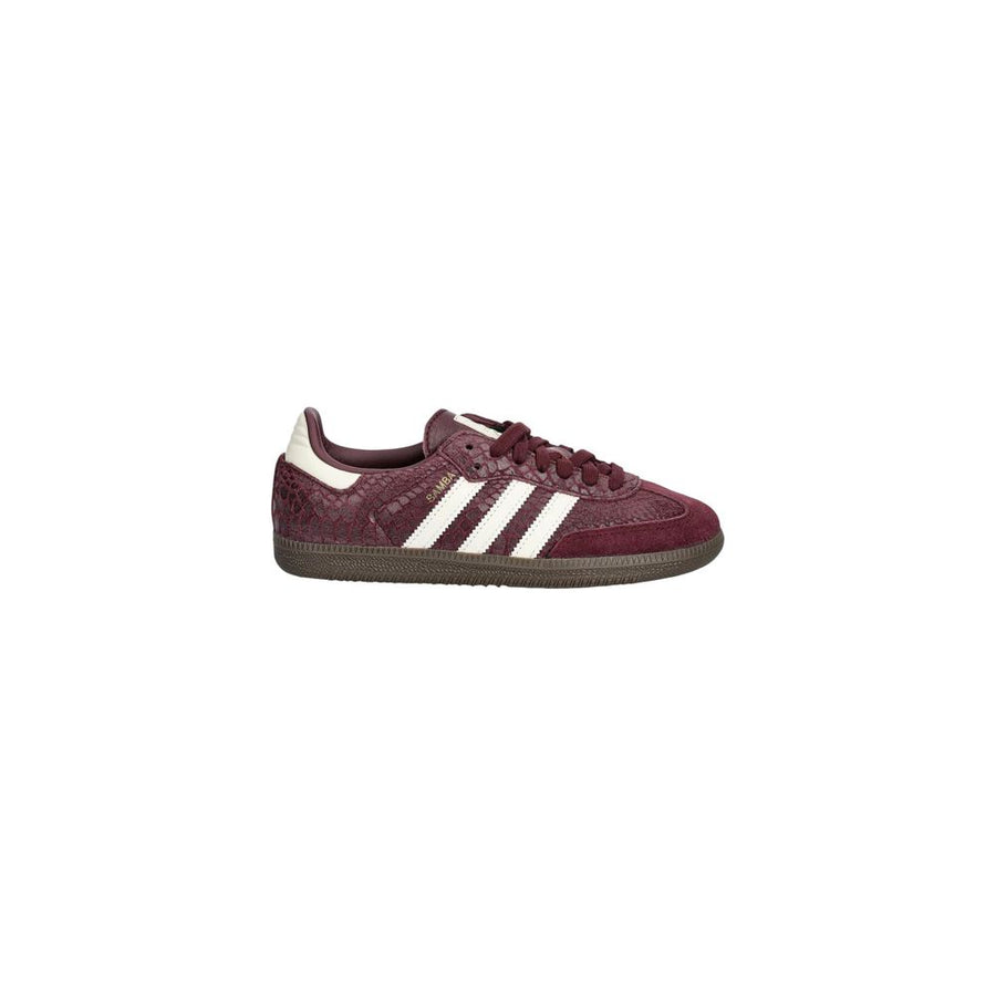 Adidas Originals Sneakers aus bordeauxfarbenem Leder mit niedrigem Schaft