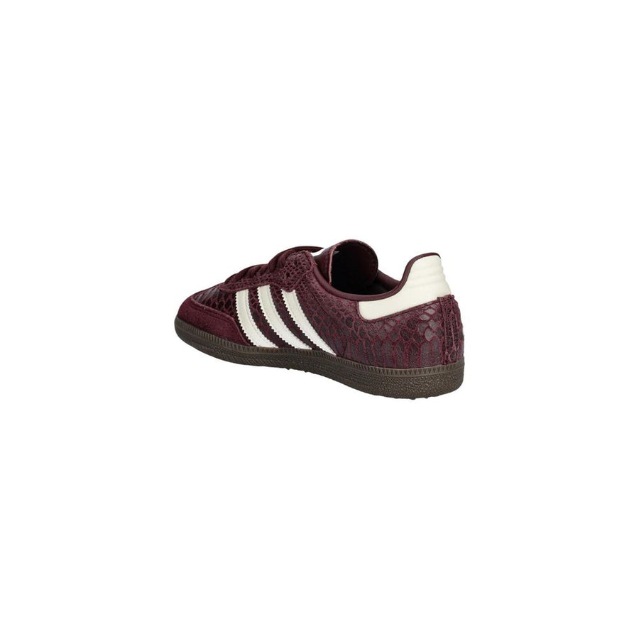 Adidas Originals Sneakers aus bordeauxfarbenem Leder mit niedrigem Schaft