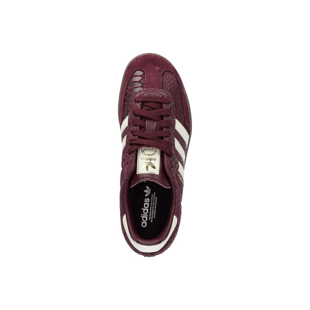 Adidas Originals Sneakers aus bordeauxfarbenem Leder mit niedrigem Schaft