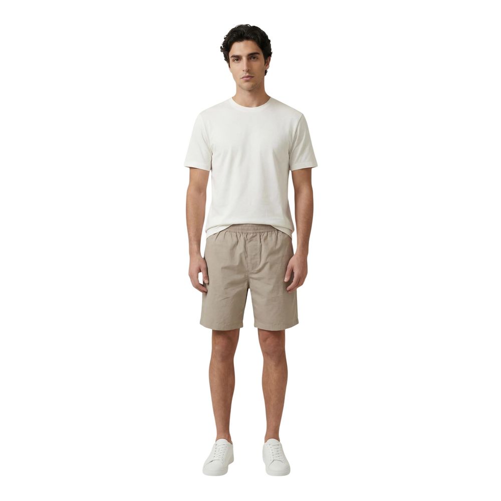 Armani Exchange Beige Baumwollshorts Knielang