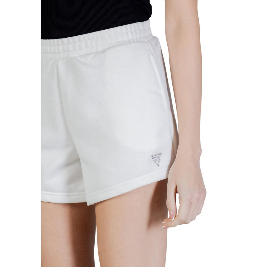 Guess Active Weiße Polyester-Shorts, kurz und mini