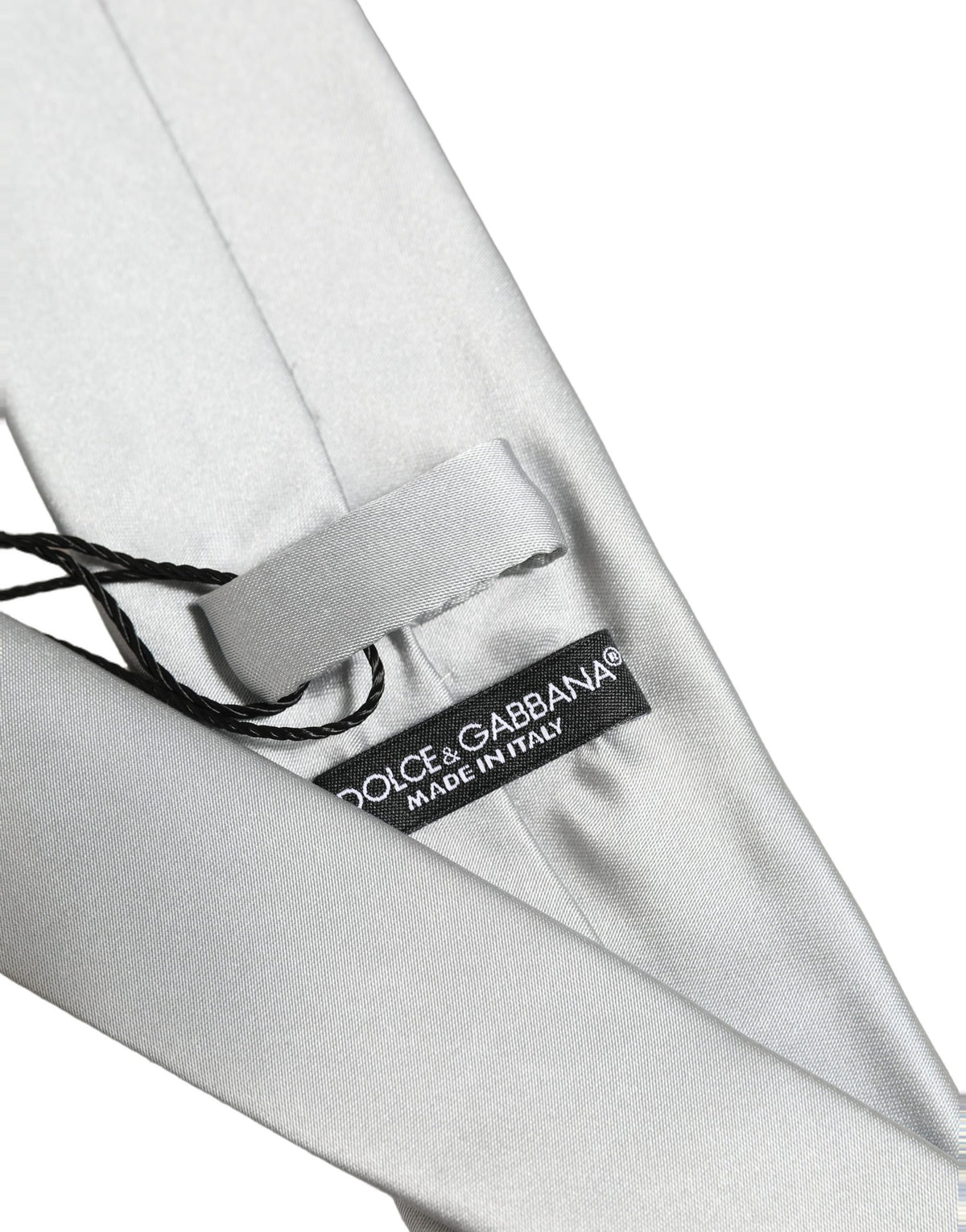 Dolce & Gabbana Graue Seidenkrawatte 100% Seide, verstellbar, zum Binden für Herren