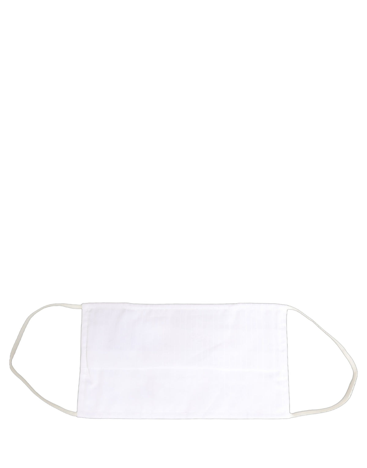 Dolce & Gabbana White 100% Cotton Pleated Face Mask with Elastic Ear Loops
