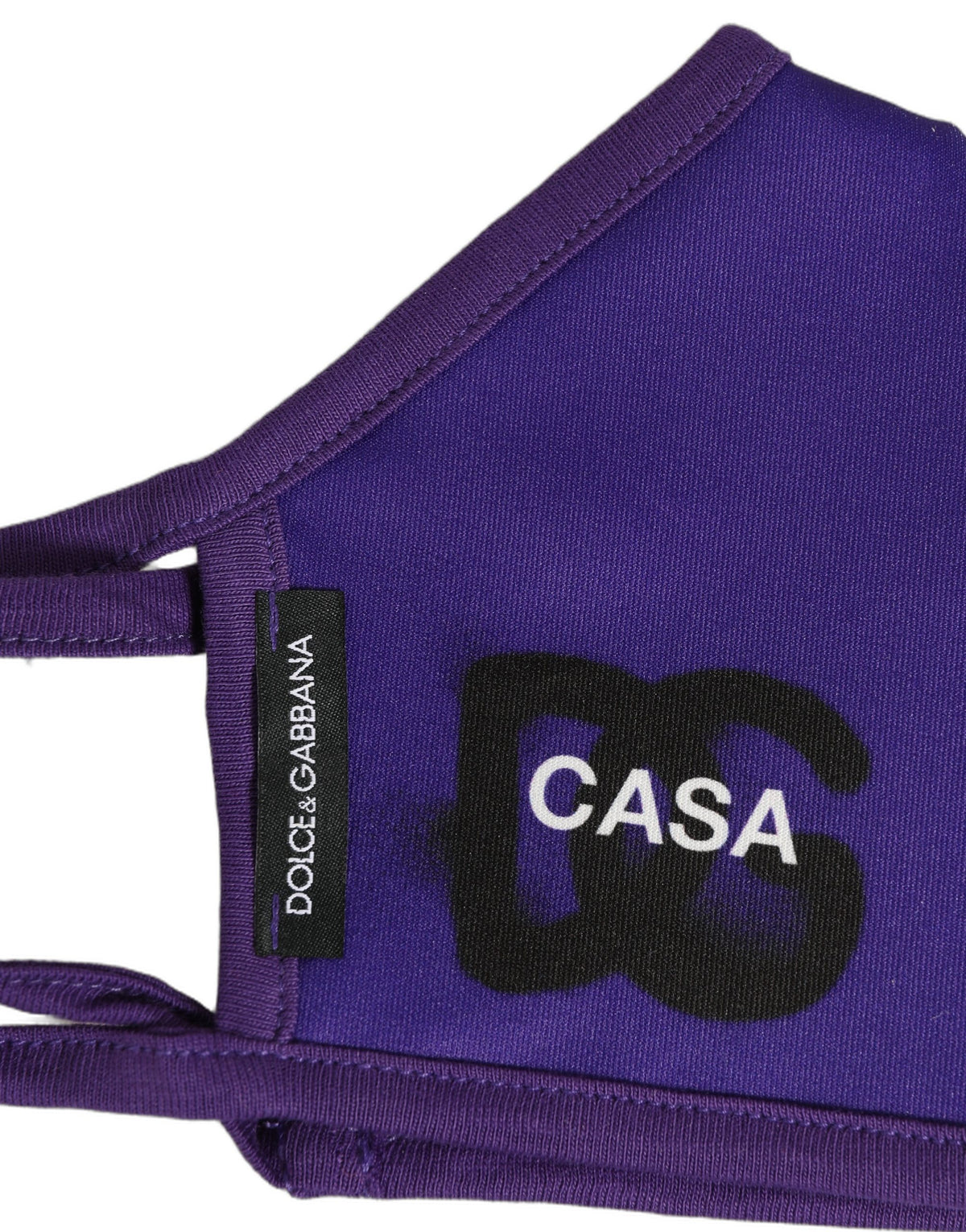 Dolce & Gabbana Lila Polyester DG CASA Logo Elastisches Ohrband Gesichtsmaske