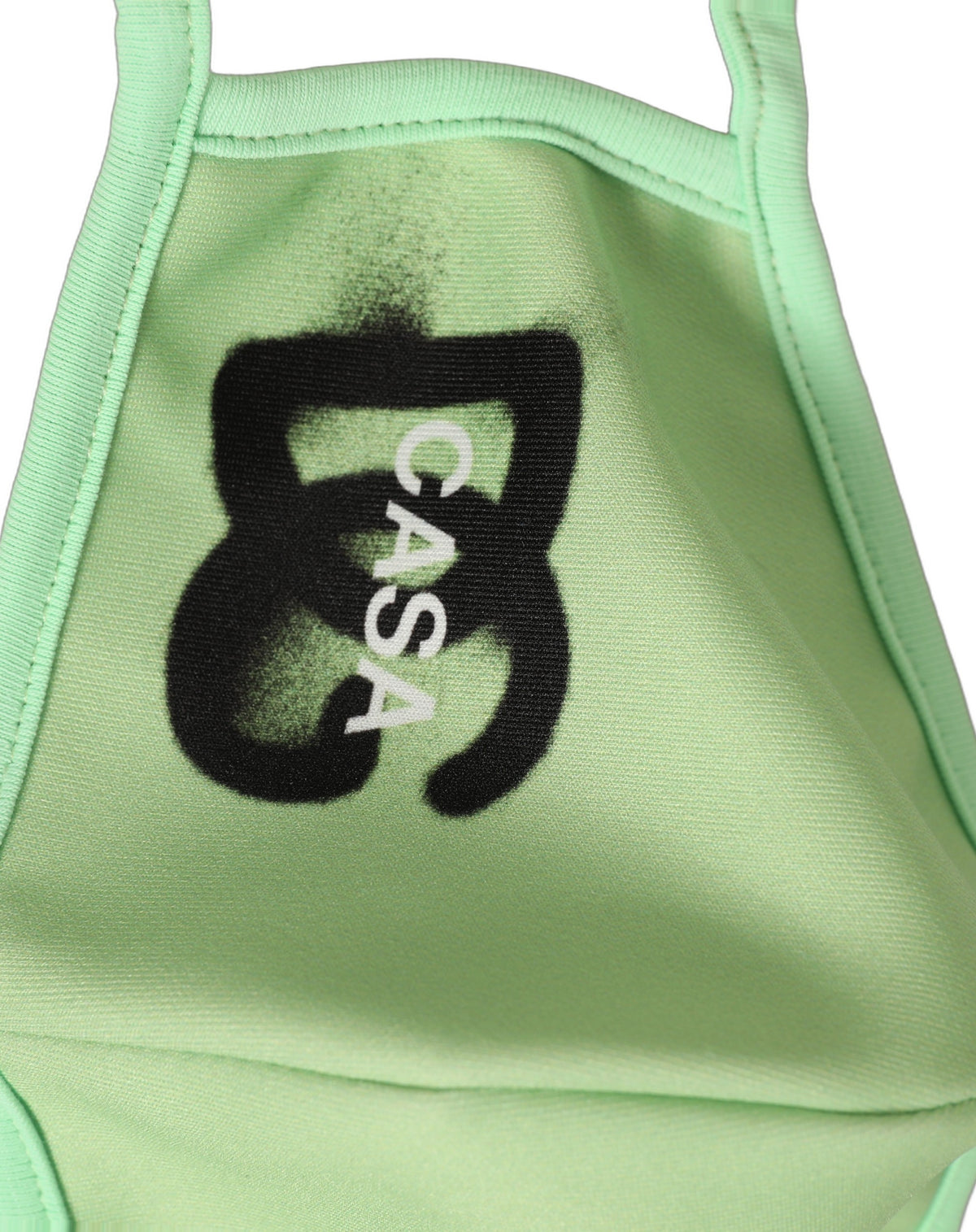 Dolce & Gabbana Grüne Polyester DG CASA Logo Gesichtsmaske mit elastischem Ohrband