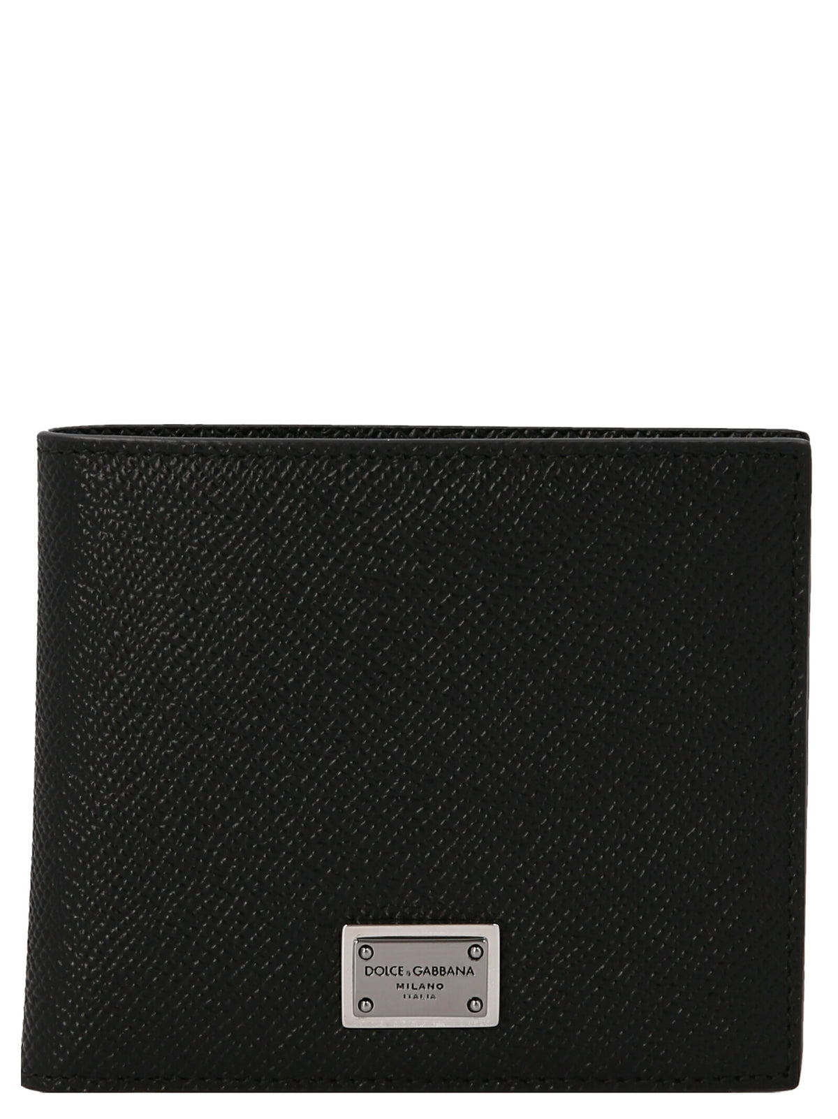 Dolce & Gabbana Schwarzes Kalbsleder Portemonnaie