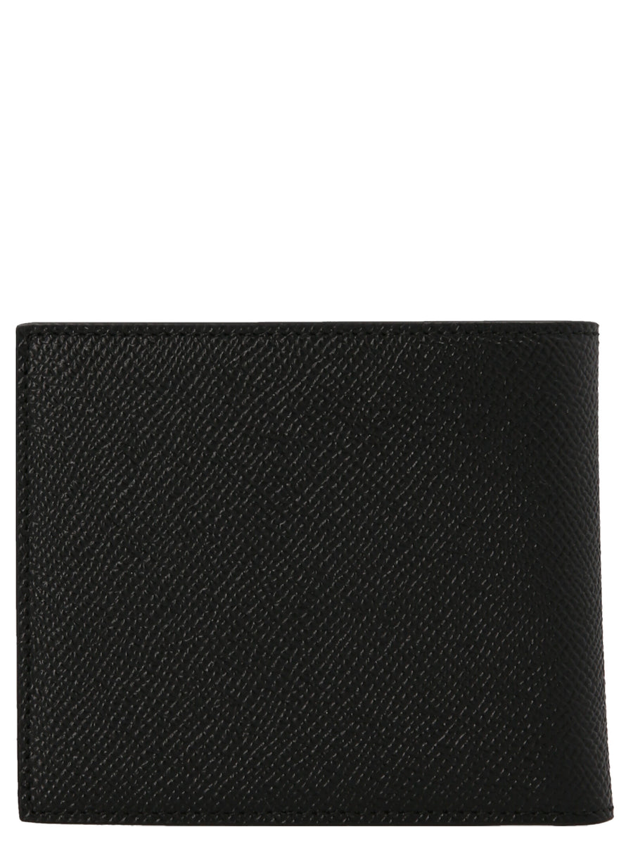 Dolce & Gabbana Schwarzes Kalbsleder Portemonnaie