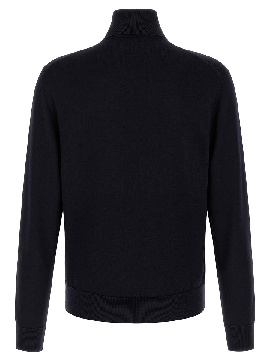 Dolce & Gabbana Blauer Cardigan aus Schurwolle