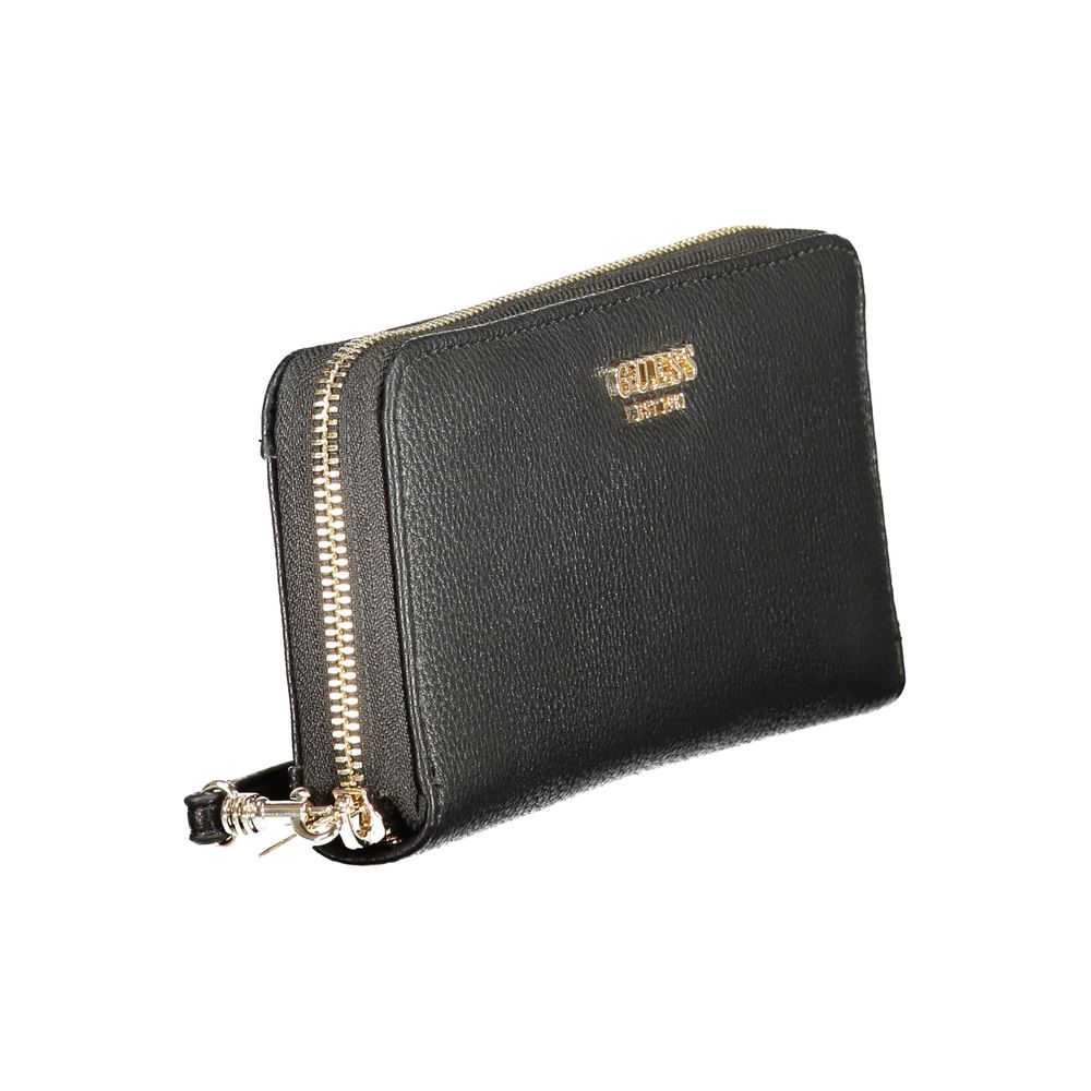 Guess Jeans Schwarzes Portemonnaie aus Polyethylen