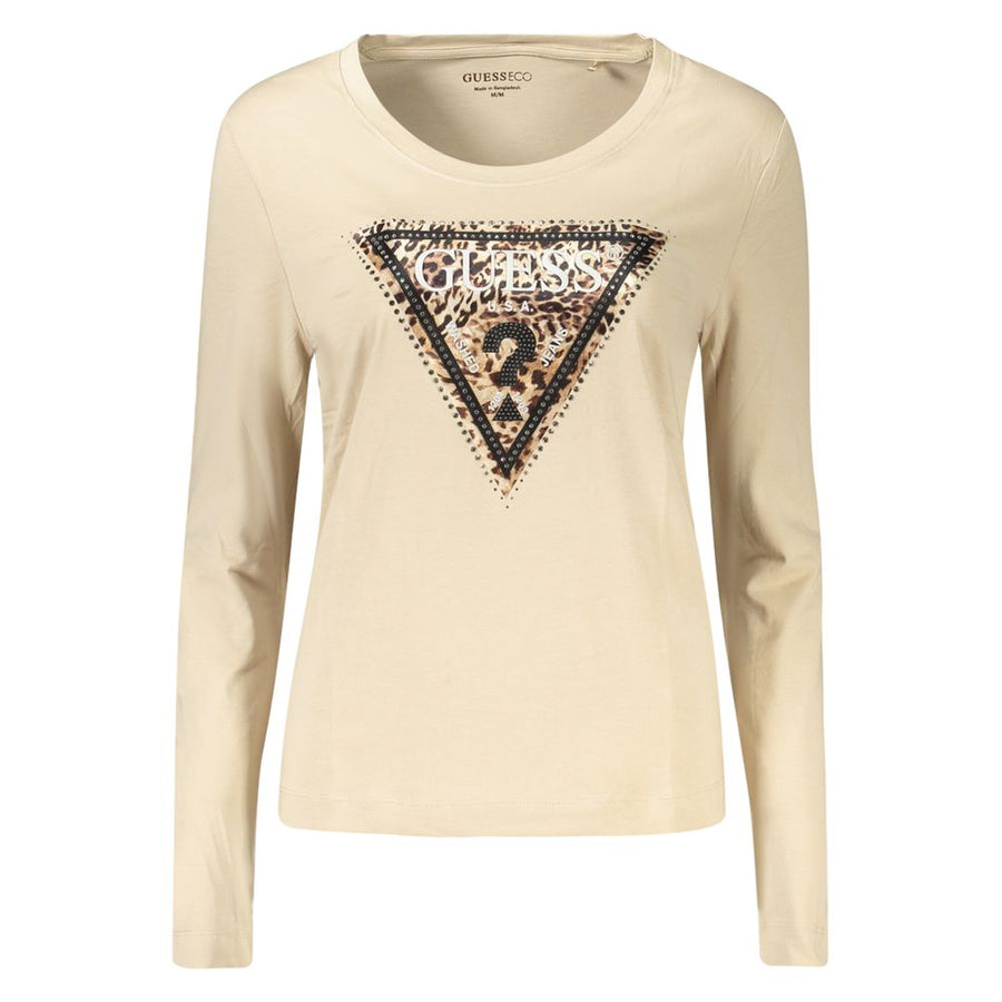 Guess Jeans Beiges Baumwoll-T-Shirt