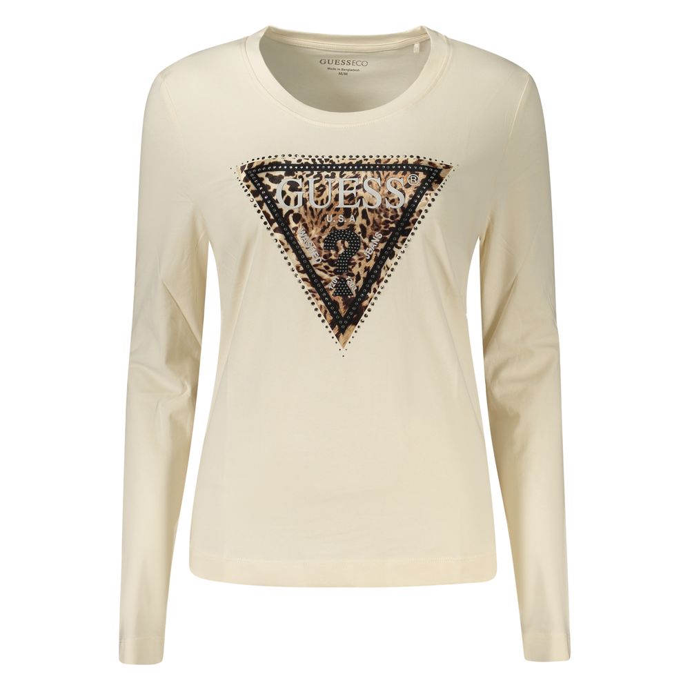 Guess Jeans Beiges Baumwoll-T-Shirt