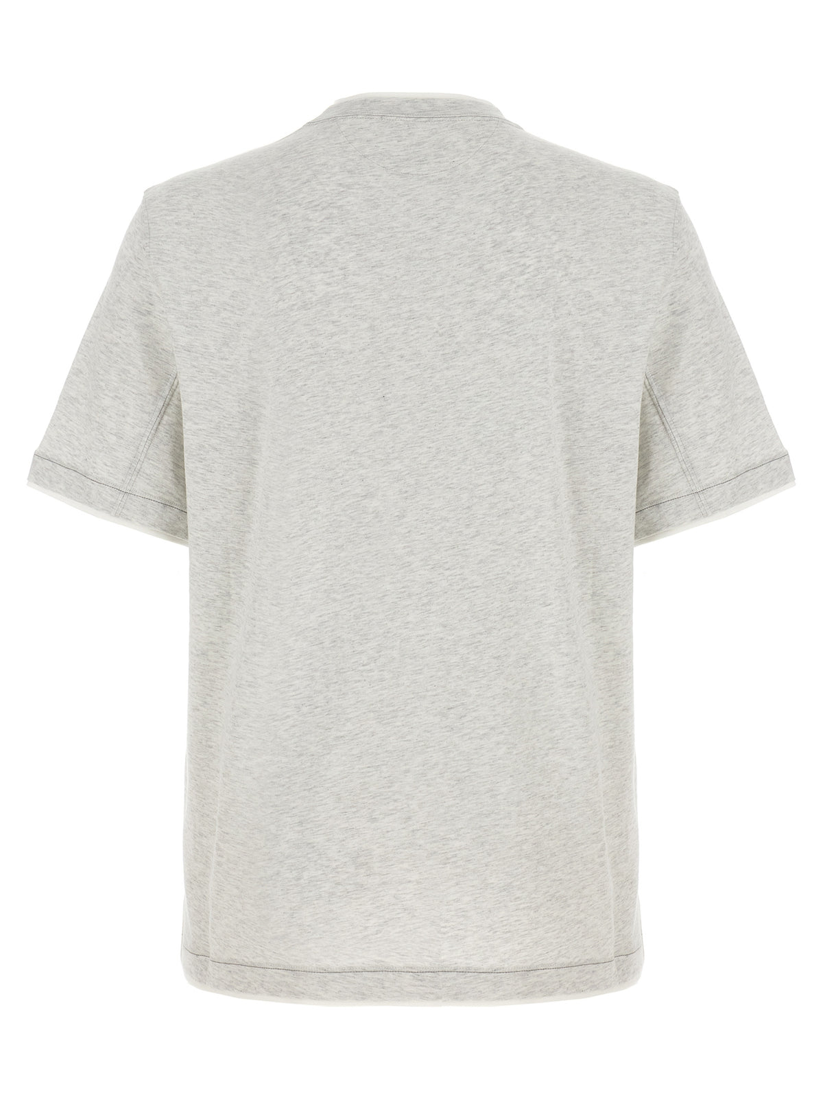 Brunello Cucinelli Graues Baumwoll-T-Shirt