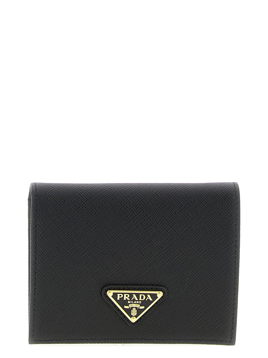 Prada Schwarzer Kalbsleder-Kartenetui