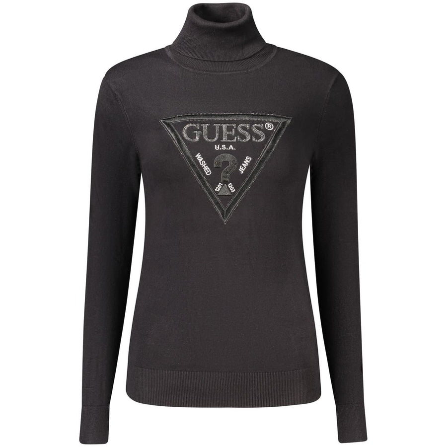 Guess Jeans Schwarzer Rollkragenpullover aus Viskose
