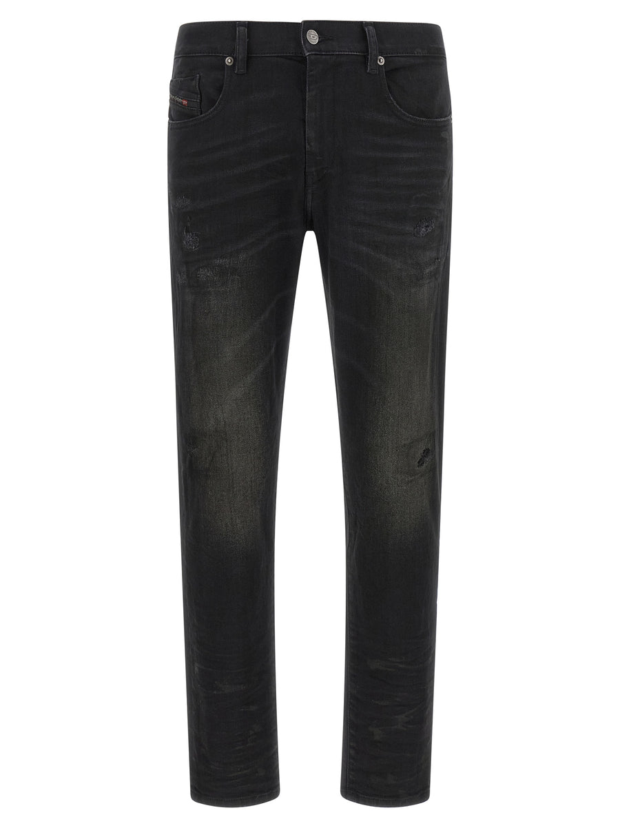 Diesel Schwarze Baumwoll-Jeans mit schmal zulaufendem Bein