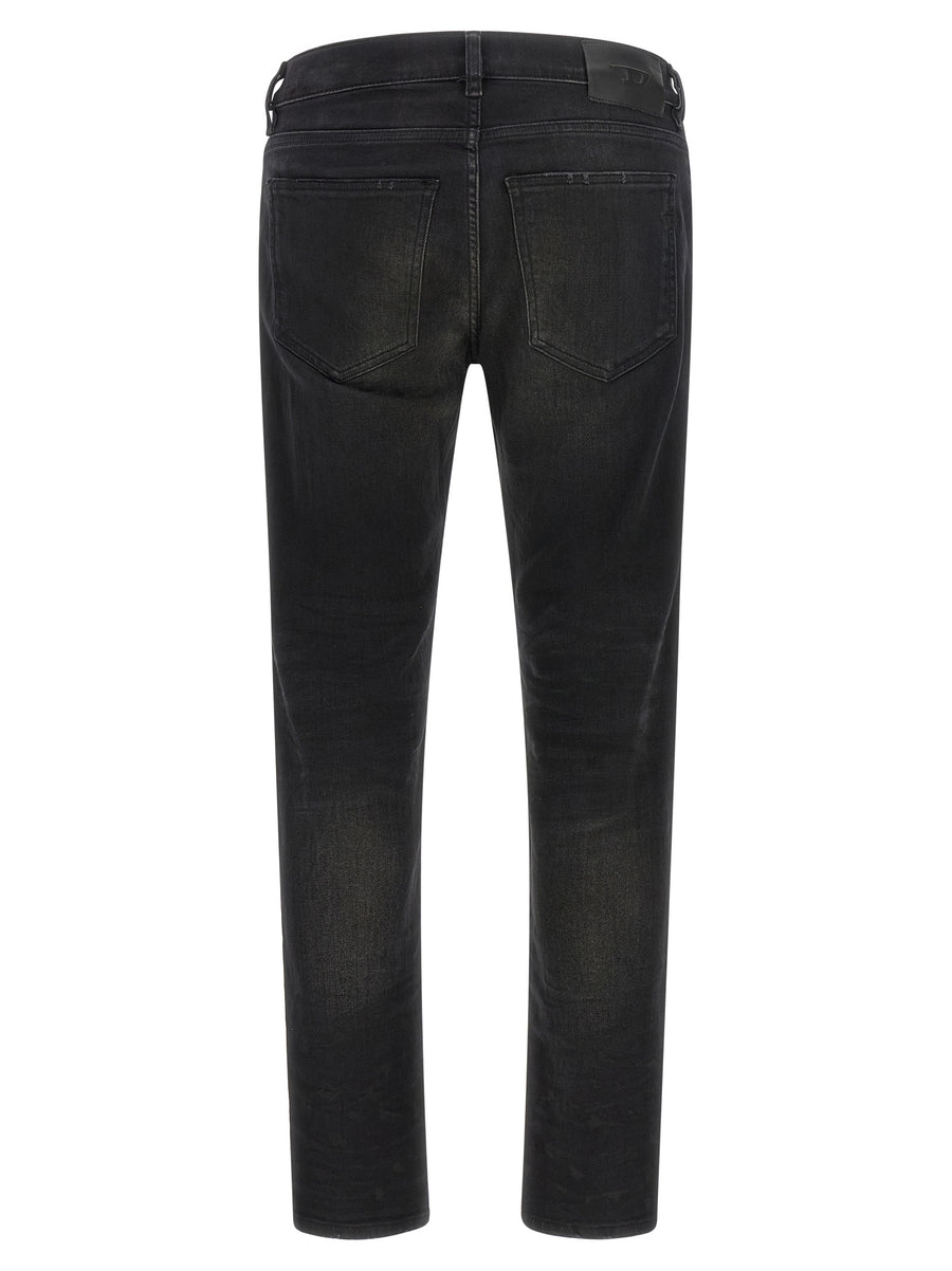 Diesel Schwarze Baumwoll-Jeans mit schmal zulaufendem Bein