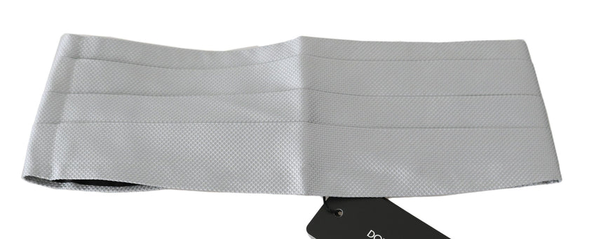 Dolce & Gabbana Grauer Herren Taillengürtel 100% Seide Kummerbund