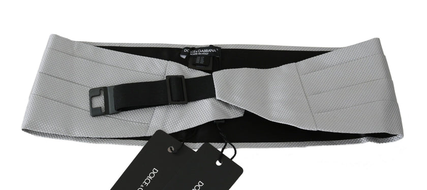 Dolce & Gabbana Grauer Herren Taillengürtel 100% Seide Kummerbund