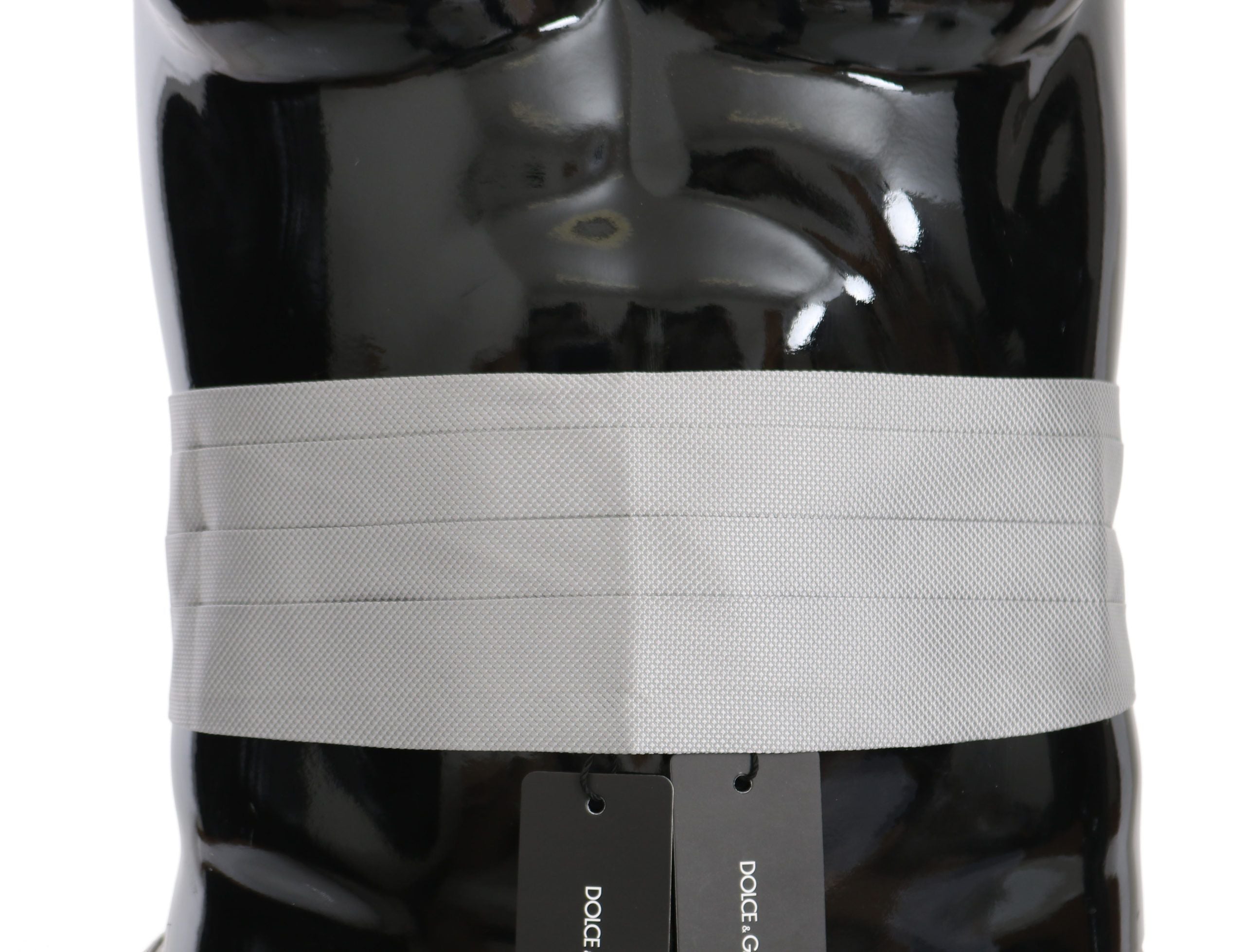 Dolce & Gabbana Grauer Herren Taillengürtel 100% Seide Kummerbund
