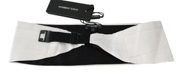 Dolce & Gabbana Weißer Herren Taillengürtel 100% Seide Kummerbund