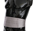 Dolce & Gabbana Grauer Herren Taillengürtel 100% Seide Kummerbund