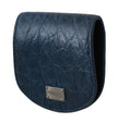 Dolce & Gabbana Blauer Taschenhalter Geldbörse Blau Exotische Haut Kondom Etui