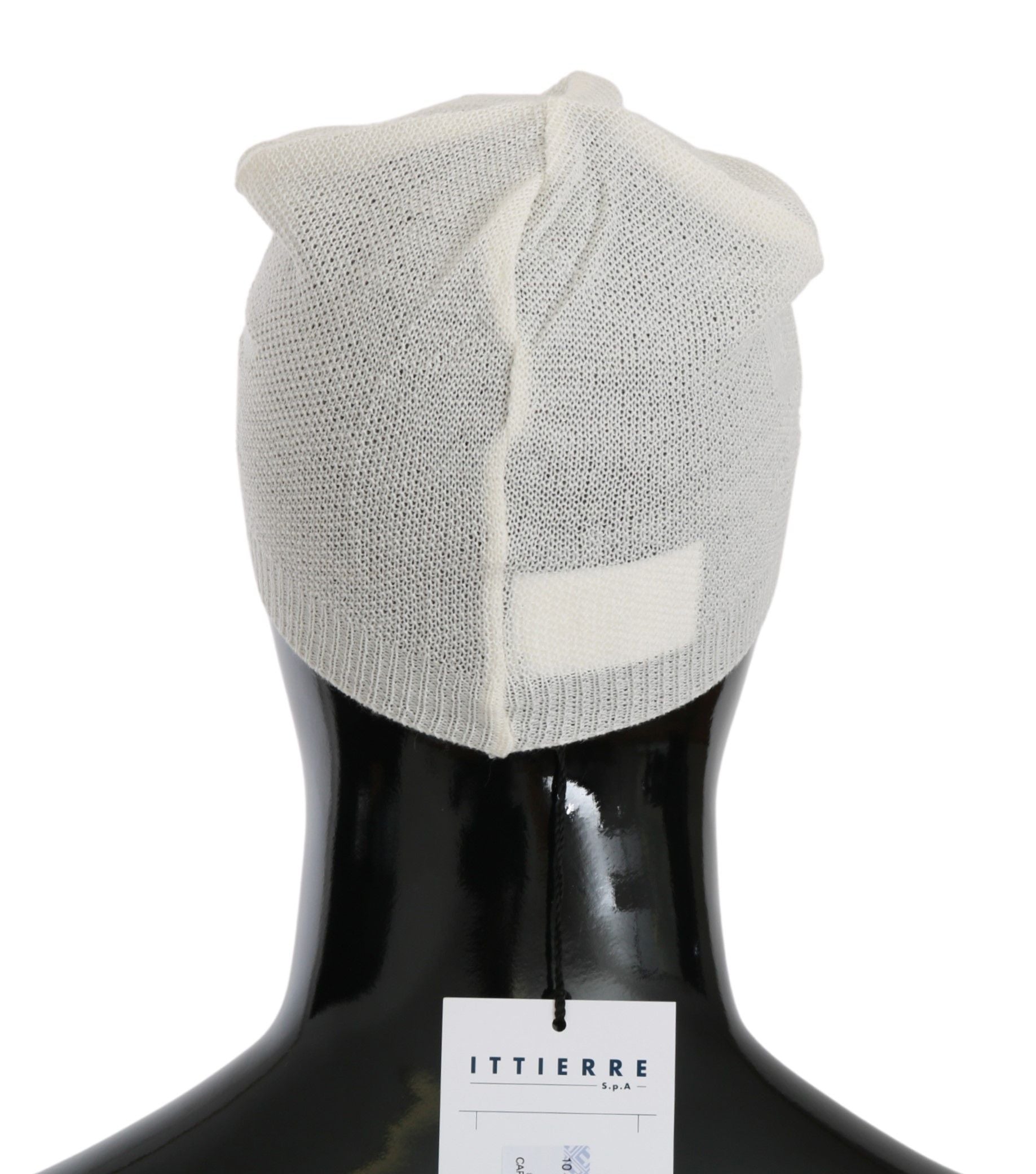 Costume National Beanie Weiß Wollmischung Markenmütze