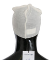 Costume National Beanie Weiß Wollmischung Markenmütze