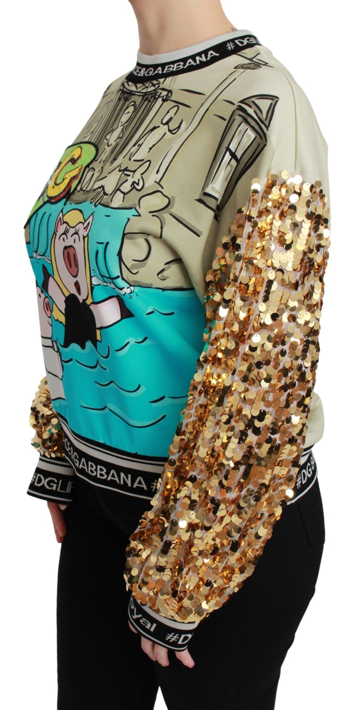 Dolce & Gabbana Year of the Pig Sequin Top Pullover