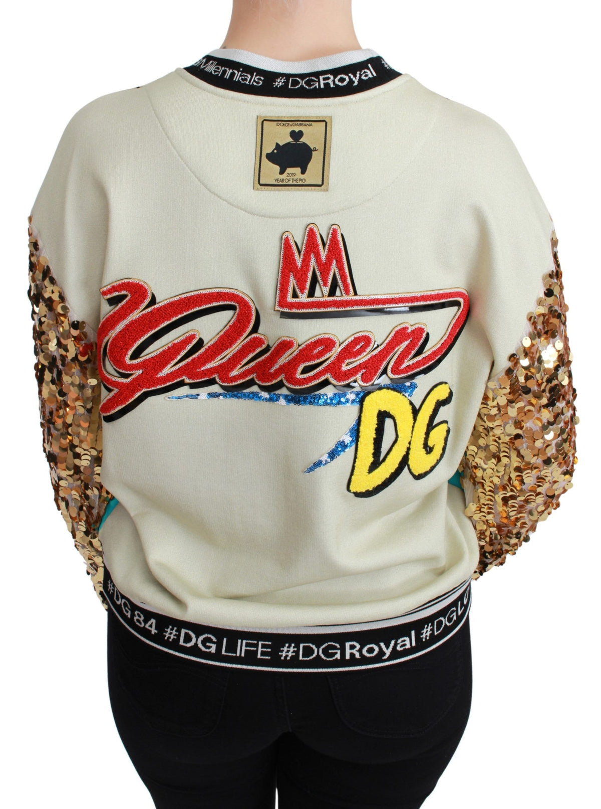 Dolce & Gabbana Year of the Pig Sequin Top Pullover